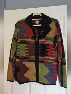Planet Earth Red Wool Sweater